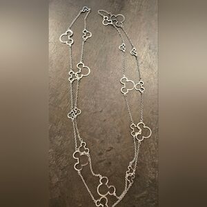 Disney Mickey Mouse Icons 30" Double Necklace EUC  60" Long (Doubles to 30")